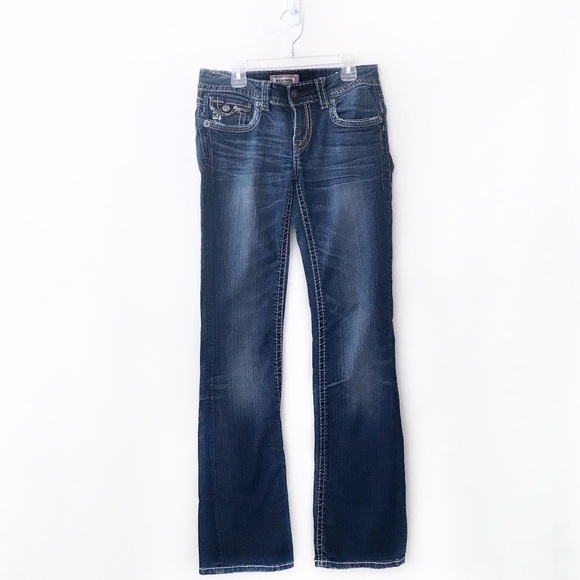 Mek Denim Blue Slim Fit Bootcut Jeans - Picture 2 of 12